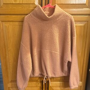 Cozy Pink Sherpa Pullover